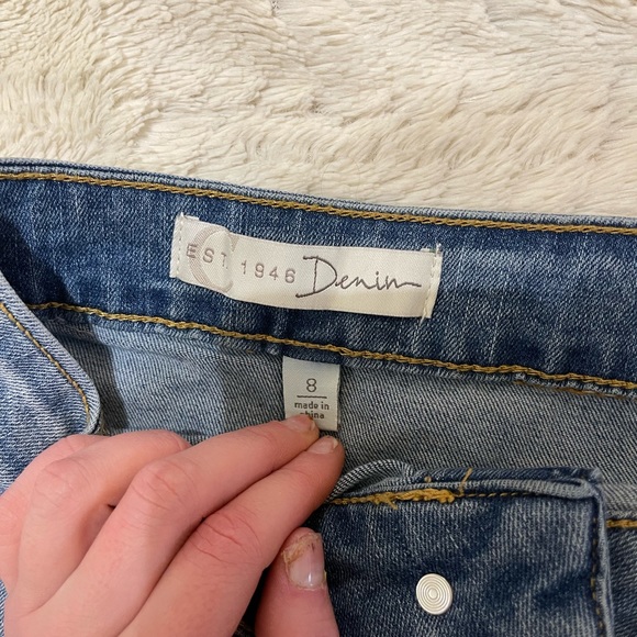 Denim Mid/Maxi Skirt, with Slit. - Picture 3 of 5